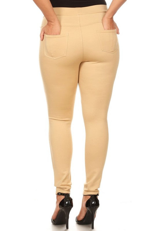 Lady's Plus Size Ponte Pants - PLUS SIZE